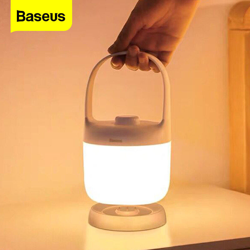 Baseus Handle Touch/Swivel Stepless Dimmable Night Light Portable Table Lamp Reading Lamp 3000-5000K Rechargeable USB LED Light