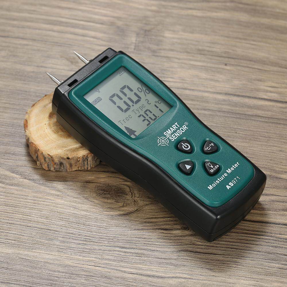 Cảm Biến Thông Minh Nhỏ Gọn Cầm Tay Máy Đo Độ Ẩm Gỗ LCD Kỹ Thuật Số Lumber Máy Đo Độ Ẩm Máy Kiểm Tra 2 Pin Phạm Vi Đầu Dò 2% ~ 70%