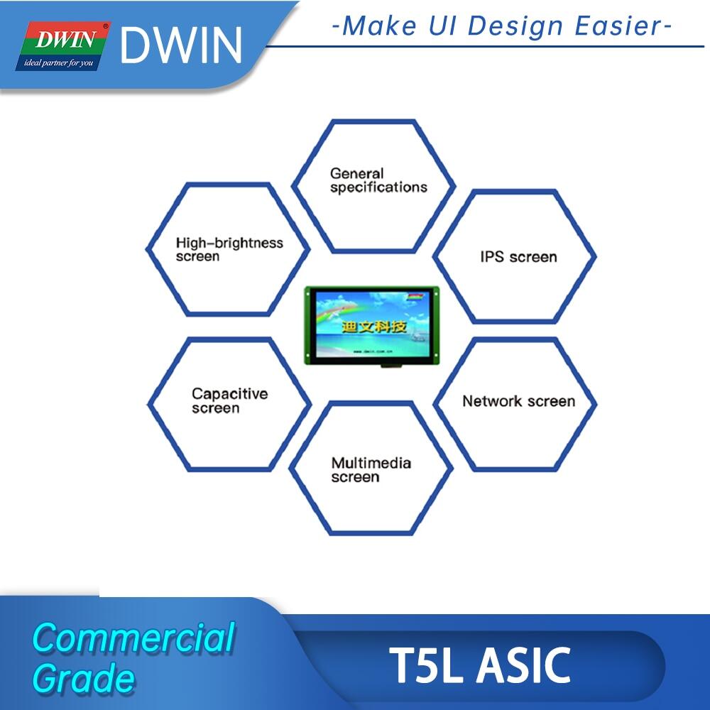 DWIN 7 Inch 800*480 TFT LCD Display Module Capacitive/Resistive TTL/RS232 Commercial Smart Screen For Arduino DMG80480C070_04W