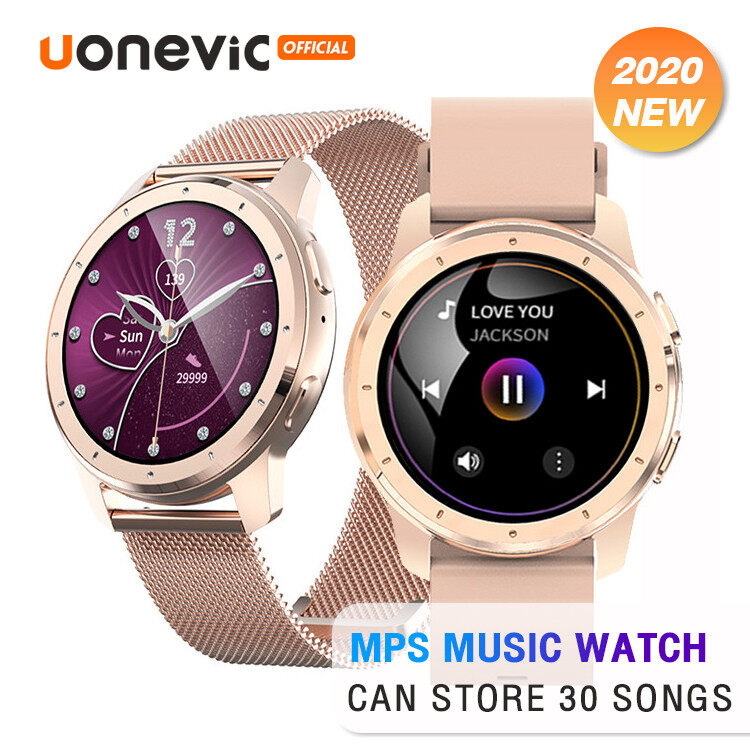 Đồng Hồ Thông Minh Uonevic Cho Nữ, Đồng Hồ Thông Minh MP4 Có Chức Năng Nghe Nhạc, Gọi Điện, Chu Kỳ Kinh Nguyệt Cho Android/IOS