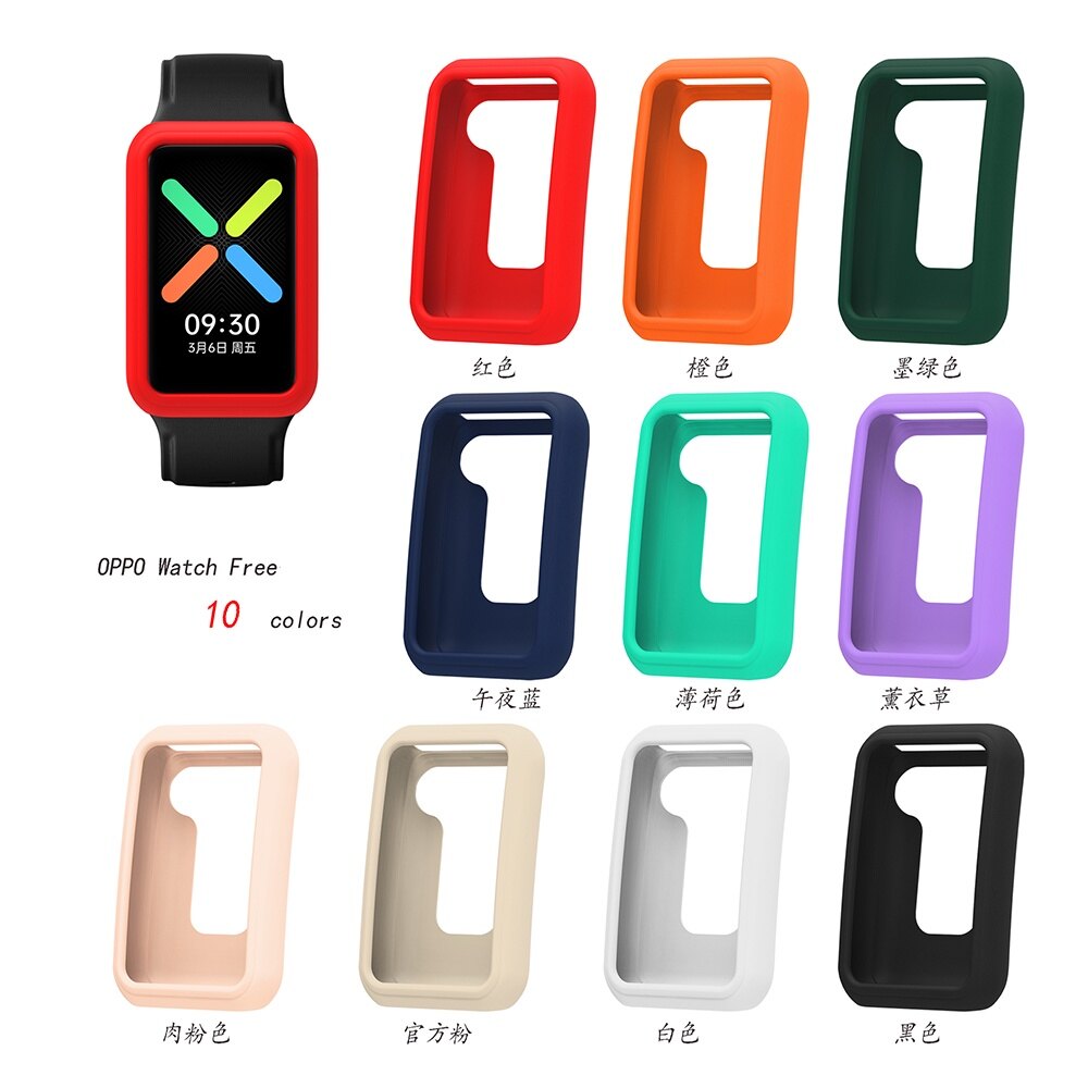 TPU Soft Full Screen Protector Case Shell Edge Frame For OPPO Watch Free Bumper Cover Accessories