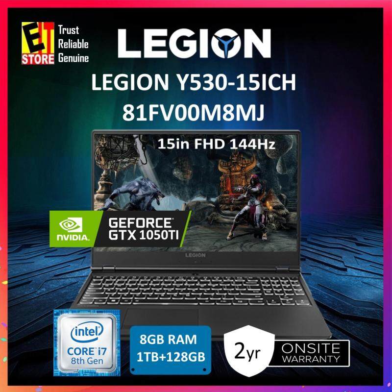 LENOVO LEGION Y530 (Y530-15ICH 81FV00M8MJ) I7-8750H/8GB/1TB+128GB/4GB GTX1050TI/15.6 FHD/W10/2YRS+ADP Malaysia