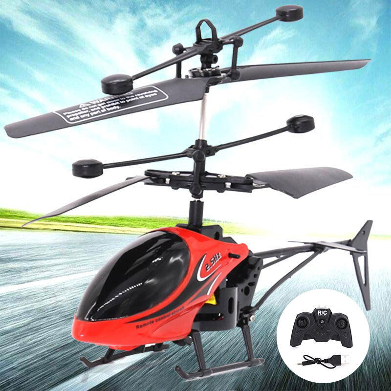 Fantasticmall RC Máy Bay, Máy Bay Trực Thăng UAV RC Điều Khiển Từ Xa, Phát Triển Led Bé Trai Giáo Dục 2 Kênh ABS Thú Vị