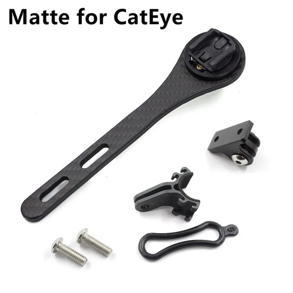 full new carbon fiber Garmin/bryton/cateye/igpsport Bicycle bike Computer support holder+GoPro Motion Camera Bracket+Lamp holder