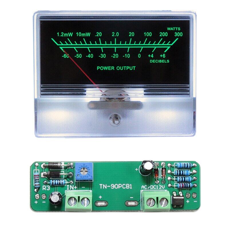 VU Level Meter Stereo Preamp Tube Amplifier Board Indicator DB Preamp Audio Power Meter With Driver Backlit Pointer