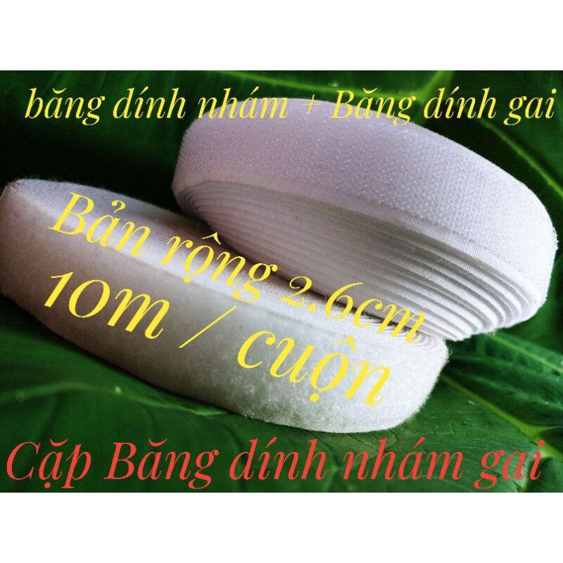 Cặp Băng Dính Nhám Gai 2.5cm ×10m /cuộn