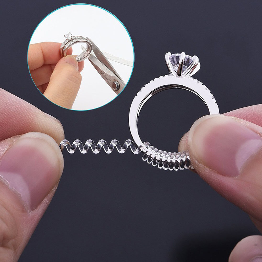 PKWPT Ring Size Clear Guard Resizing Fitter Reducer Insert Ring Adjuster Jewelry Tools Ring Sizer Tighteners