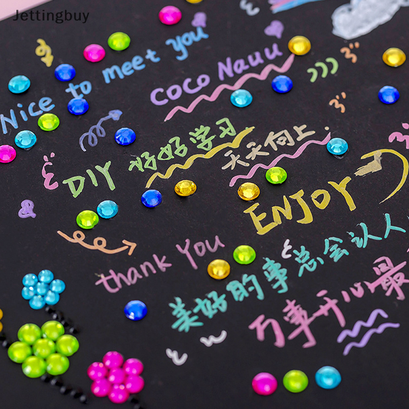 【Jettingbuy】 Flash Sale Single Grain Glue DIY Eyebrow Eye Patch Forehead Face Rhinestone Sticker