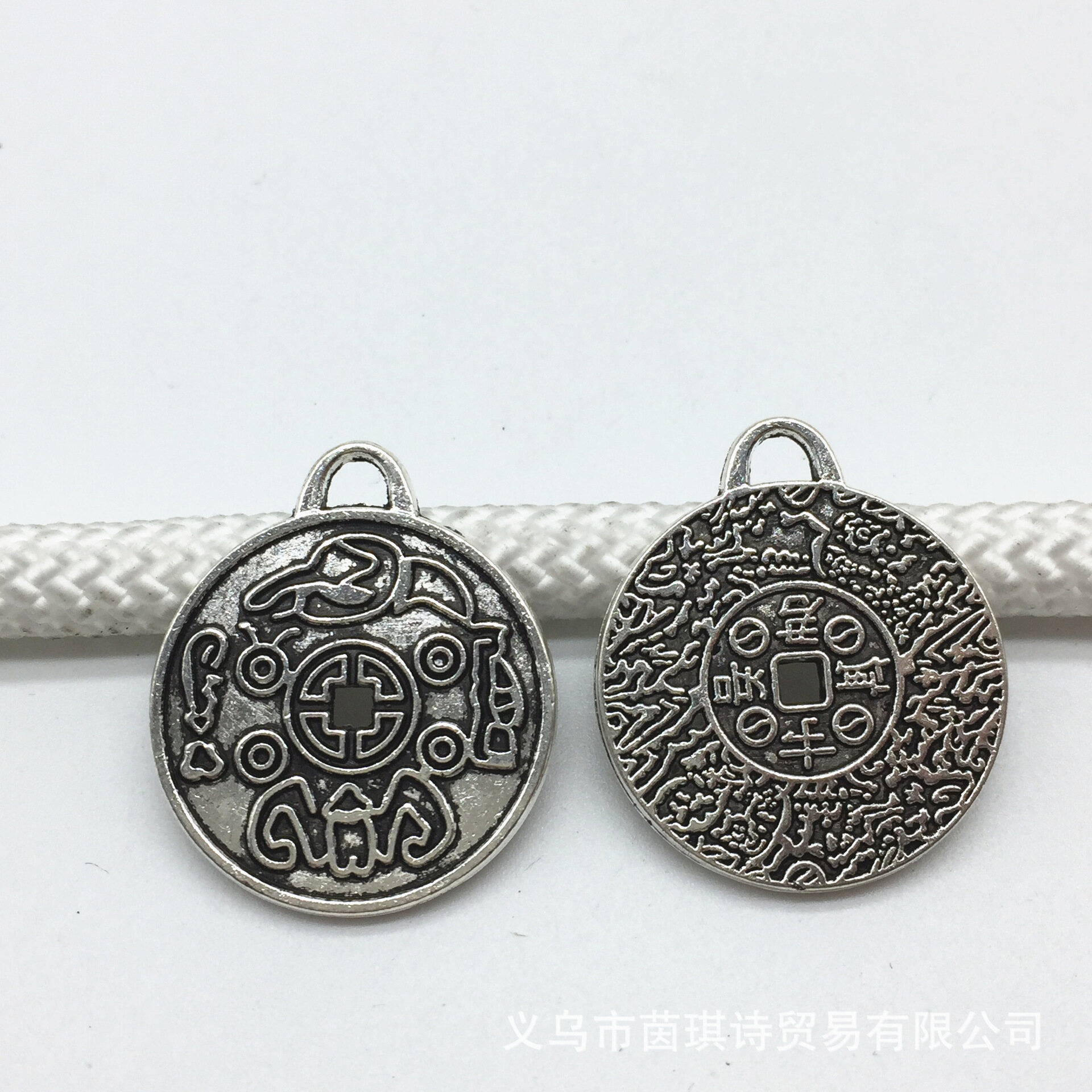 LR-Ancient Five Emperor Coins 24*28mm. The strongest Tibetan lucky coin, get rich get lucky number, Money amulet, the most powerful silver amulet.