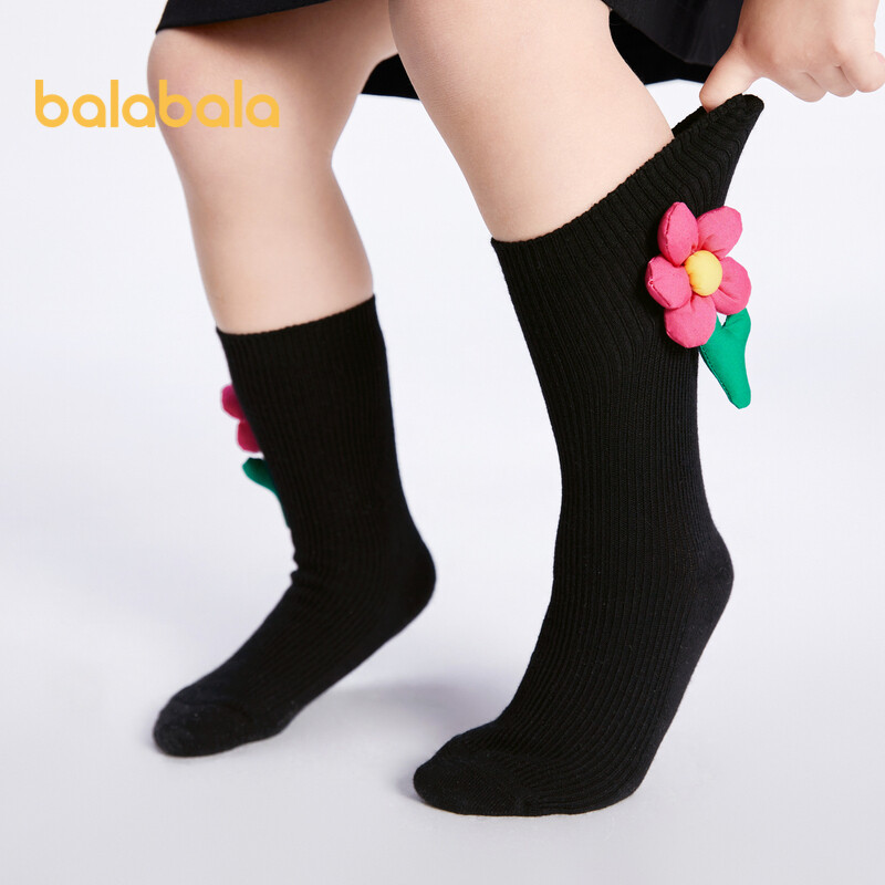 BalabalaGirls' Socks Children Cotton Socks Spring Stockings Artistic Sweet Flower Socks Cute