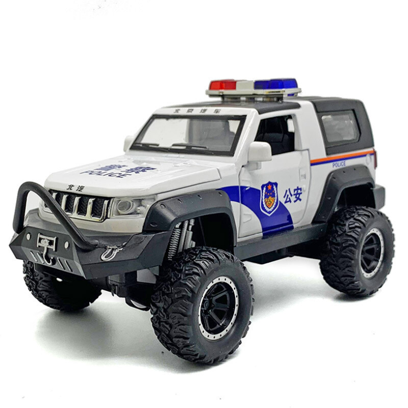 children police jeep