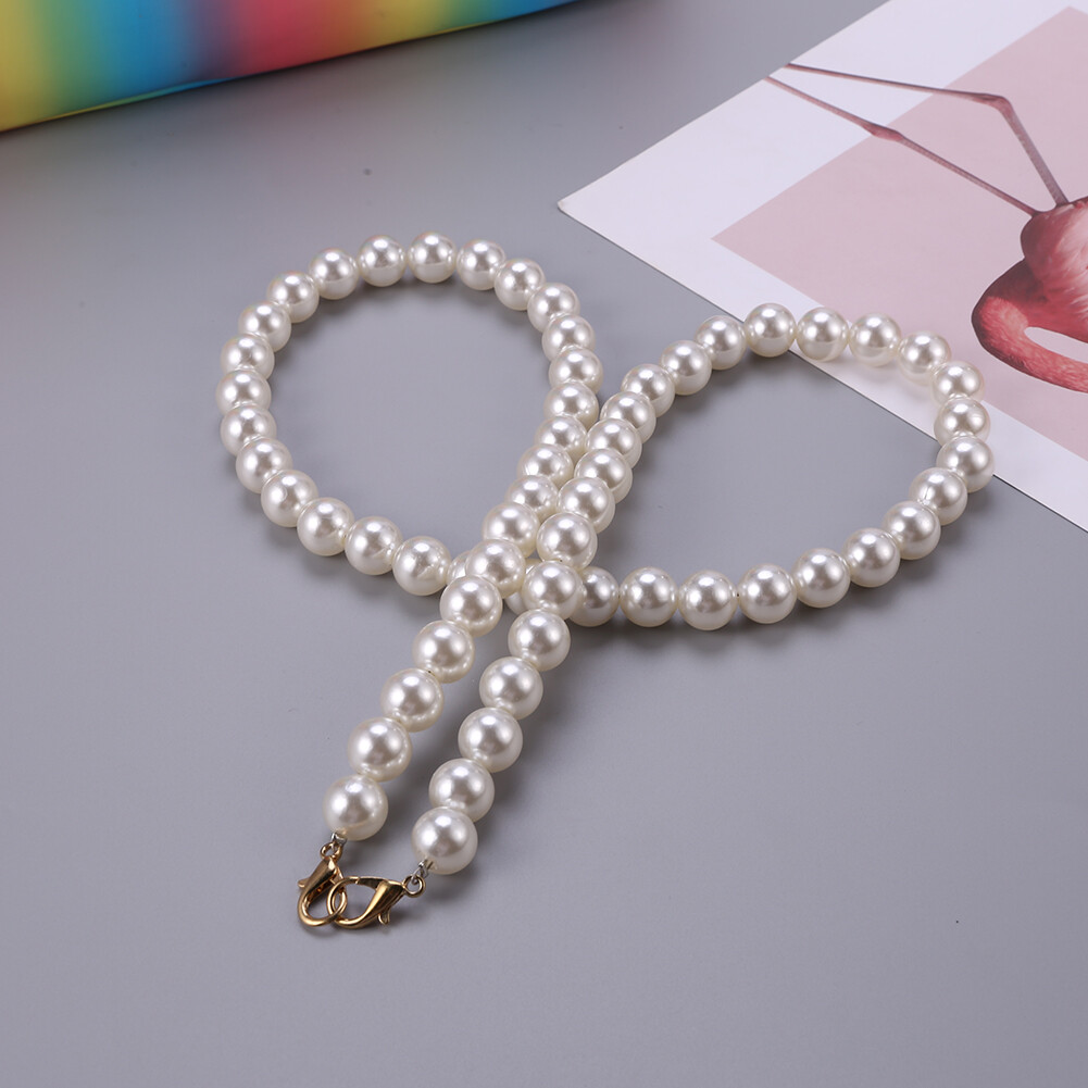 { Fast delivery }Pearl Strap for Bag DIY Purse Handle Shoulder Handbag Replacement Chains