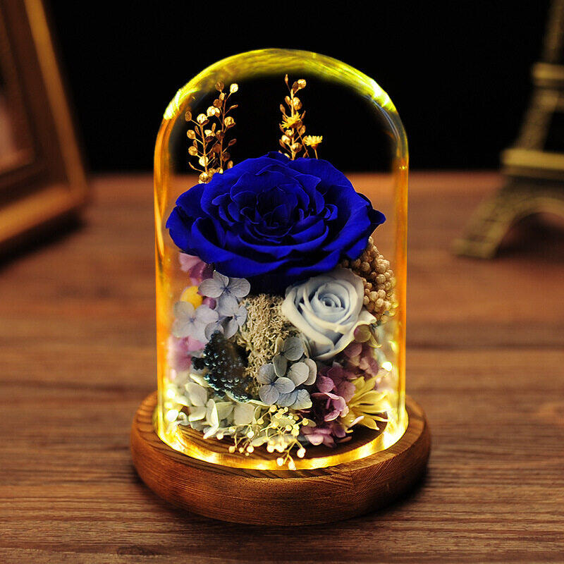 Seangel Luxury Preserved Real Rose Glass Dome Eternal Flower Forever ,Warm Light Mode,Love Handmade Gift for Mom Women Wife Girlfriend Valentine’s Day Wedding Birthday Anniversary Christmas Decor