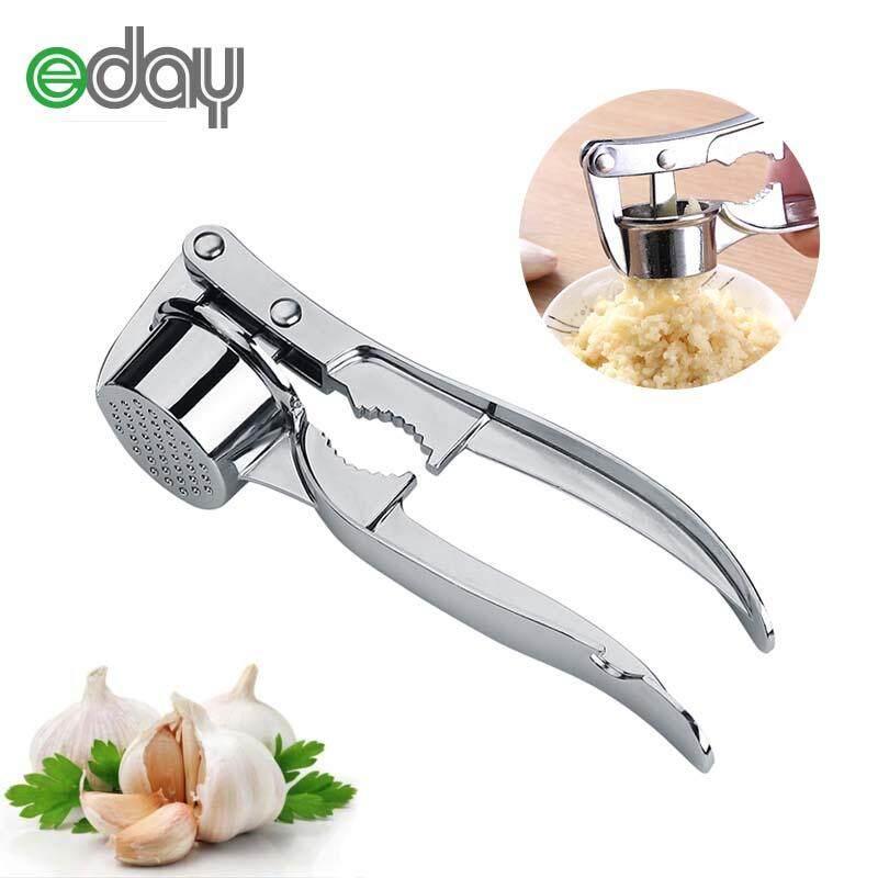 Stainless Steel Manual Garlic Press Crusher Squeezer Masher Home Kitchen Tool