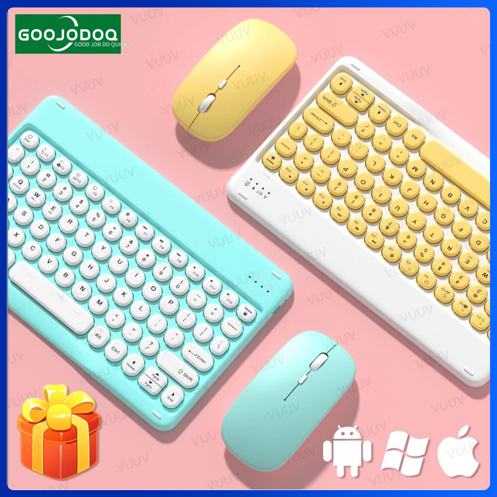 GOOJODOQ For iPad Keyboard and Mouse Combo Wireless Bluetooth Keyboard