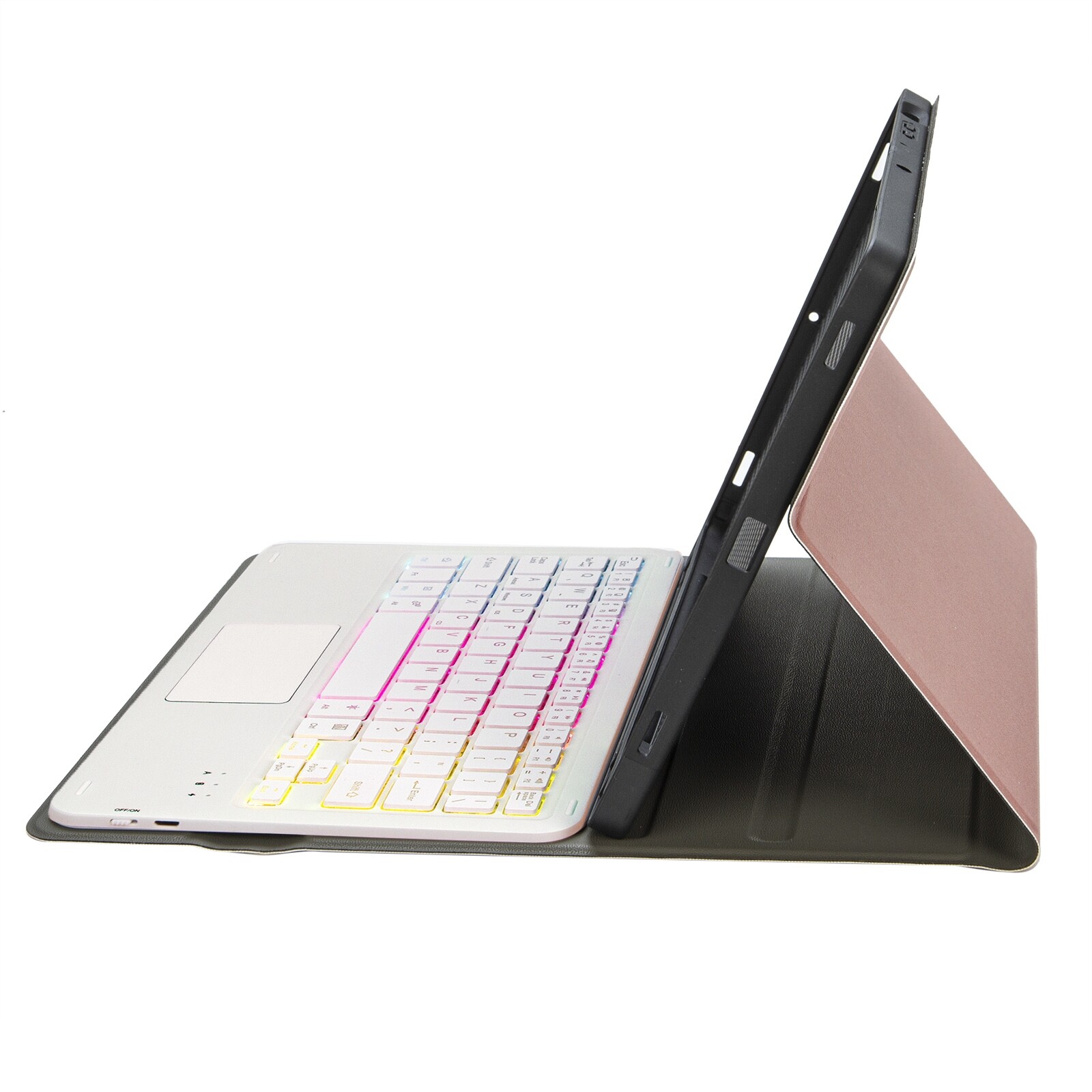 For Samsung Galaxy Tab S8 / S7 A700B-AS Lambskin Texture Backlight Bluetooth Keyboard Leather Tablet Case(Gold)(In Stock)