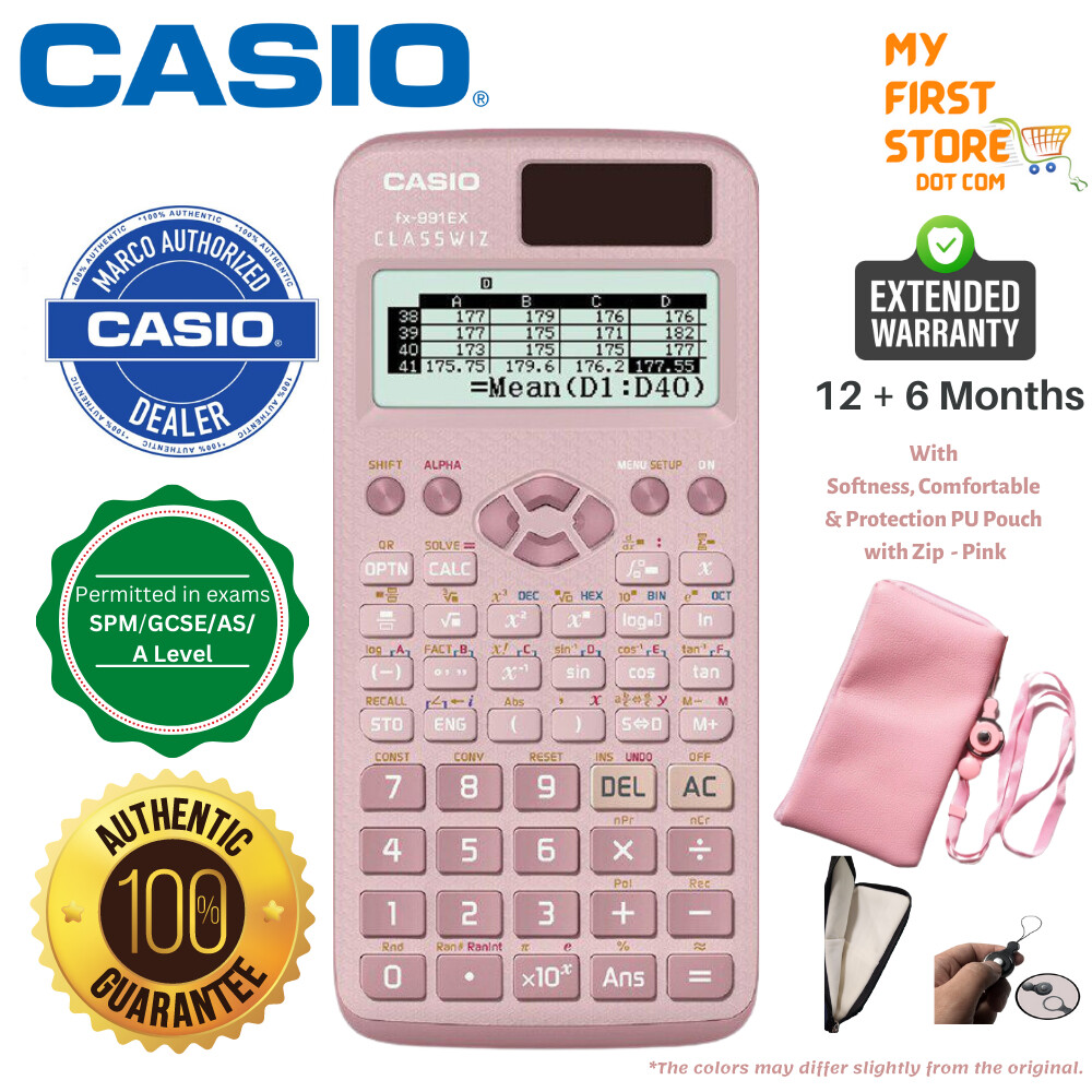 Genuine Casio FX-991EX Pk Pink ClassWiz Scientific Calculator for