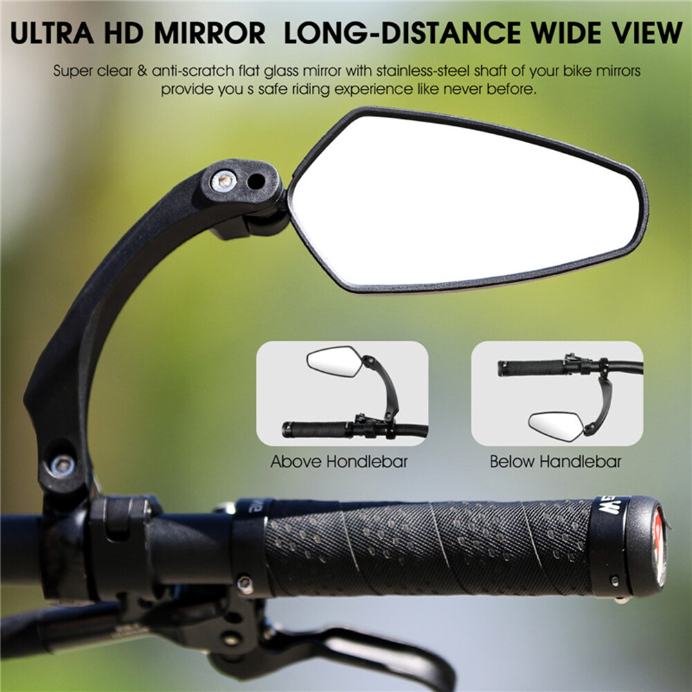WEST BIKING Bike Rearview Mirror Adjustable Motorcycle Handlebar Reflector