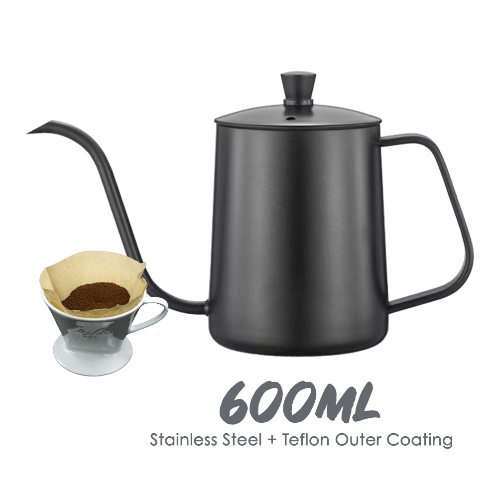 3H Teflon Long Narrow Spout Coffee Pot Gooseneck Coffee Drip & Tea Pot ...