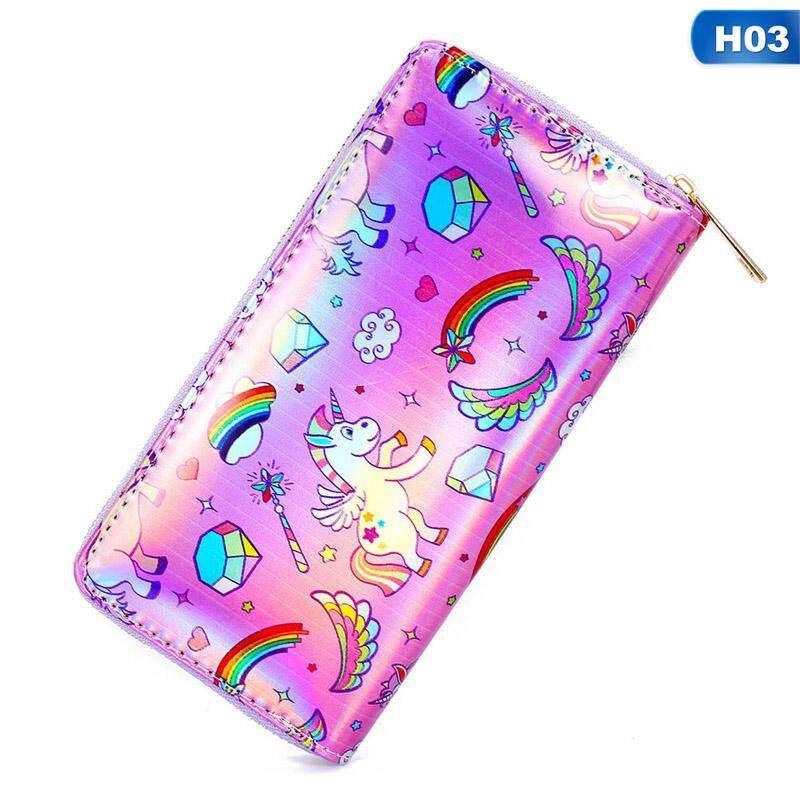 Cute Unicorn Series Wallets Women Long Purse Cartoon Pink Clutch Horse