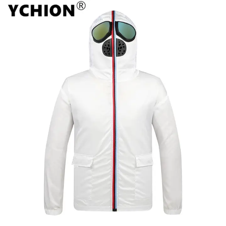 jacket with glasses in hood