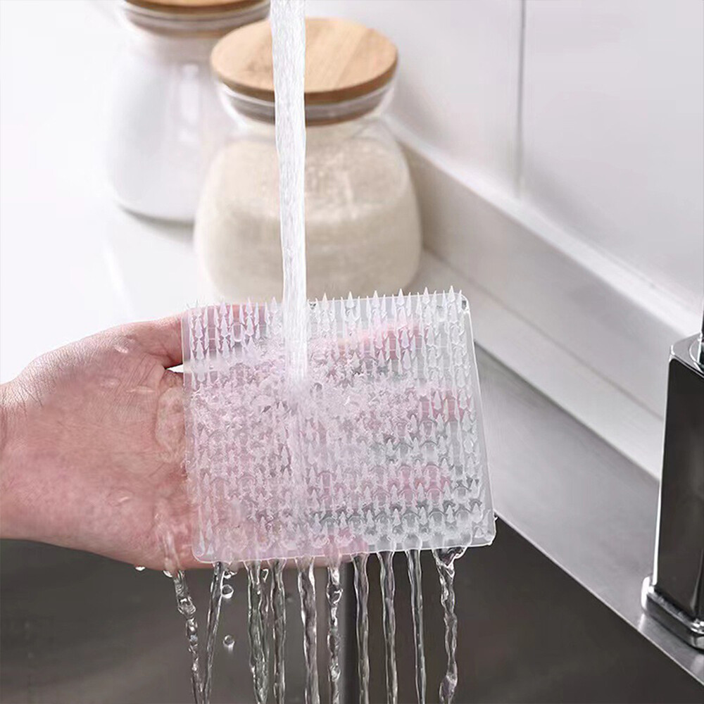 Bàn Chải Rửa Chén Chống Dính Nhà Bếp Bàn Chải Trái Cây Uốn Cong Bàn Chải Rau Củ Bàn Chải Làm Sạch Đa Năng Bàn Chải Trái Cây