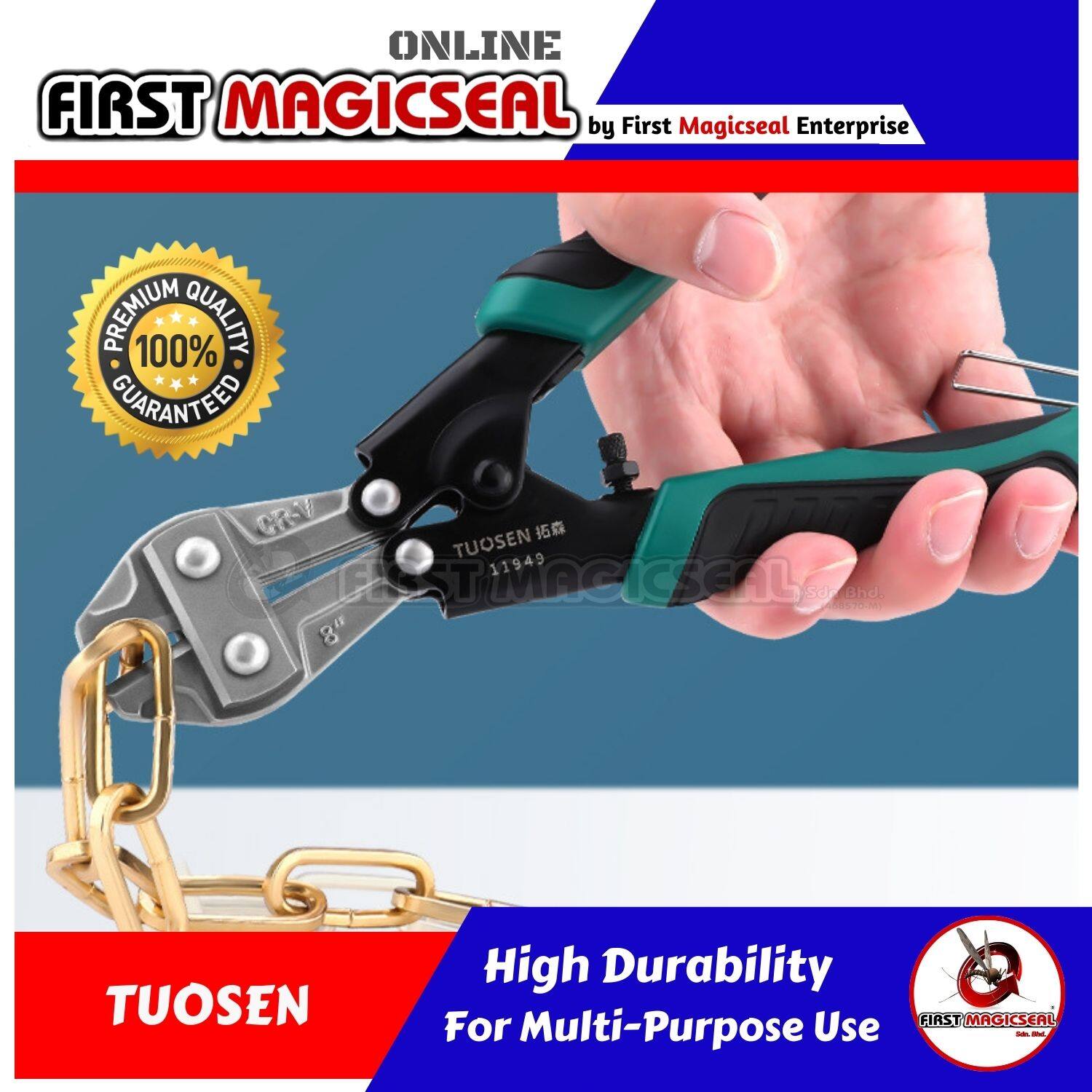 1stmagicseal Tuosen 8 Bolt Clipper Heavy Duty Bolt Cutters Iron Wire