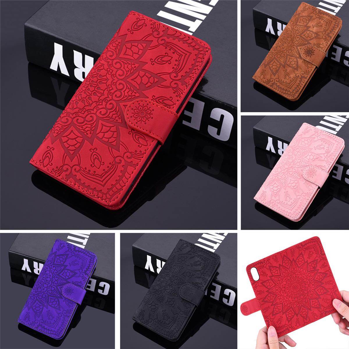 for Samsung Note10+ Note10 Pro Plus Leather Case, Wallet Phone Case Light Slim Flip Folio Cover Durable Shell Genuine Matte Calf Skin Feel, with Kickstand and Cash Card Slots Wristband