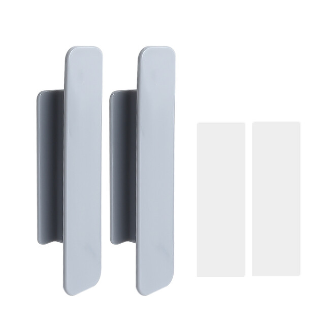 2Pcs Self-adhesive Sliding Door Handle Multi-purpose Drawer and Window Auxiliary Door Handle ABS Kitchen Cabinet Door Handle