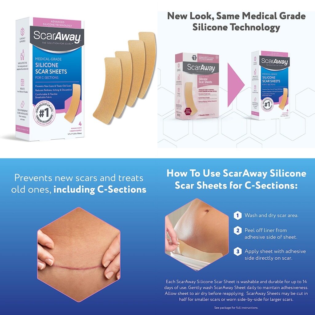 ScarAway Advanced Skincare Silicone Scar Sheets / Scar Diminishing Gel