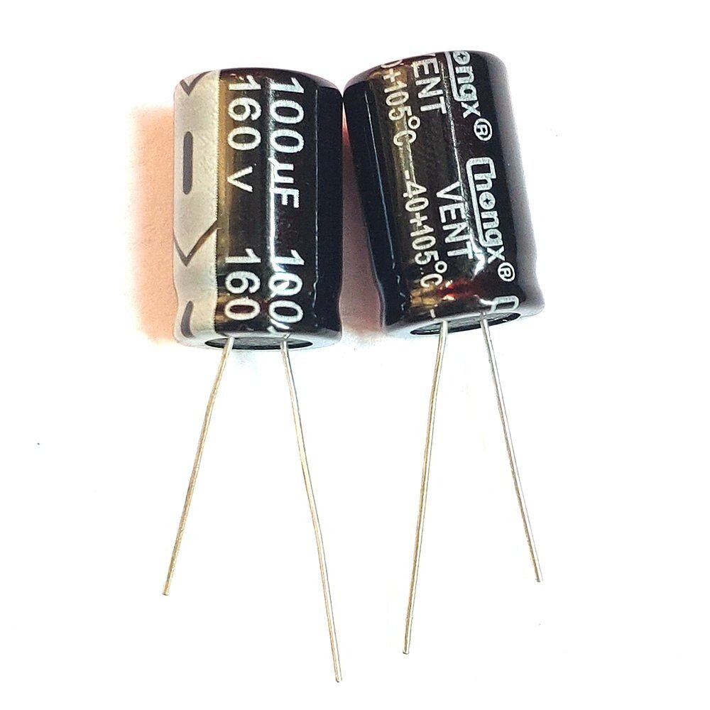 10pcs 100uf 160v 100mfd 160volt ±20% -40+105c aluminum electrolytic capacitor 13×20mm