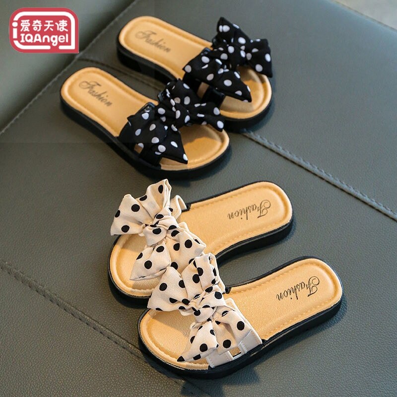 TG Children's slippers, summer girls Korean style bow slippery slippers