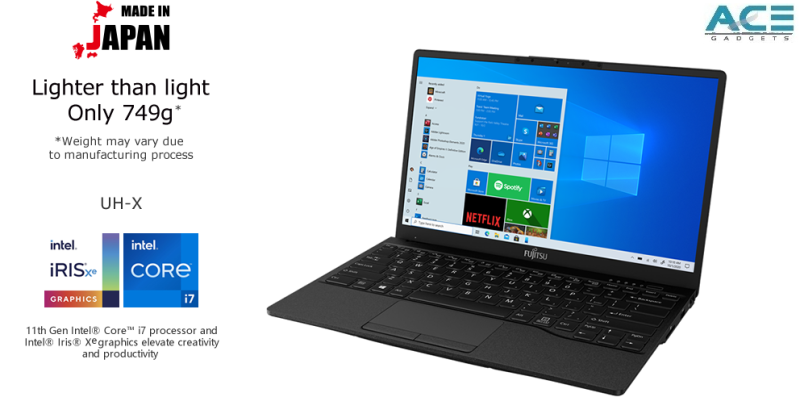 Fujitsu UH-X 13 4ZR1C14465 Ultraportable Notebook (i7-1165G7/16GB DDR4/1TB PCIe/Intel/13.3FHD/Win10) Malaysia