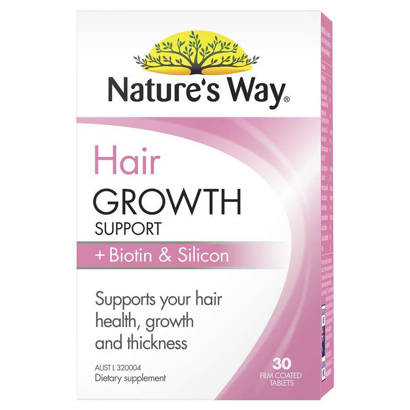 Nature's Way Hair Growth Support + Biotin & Silicon 30 Tablets | Lazada