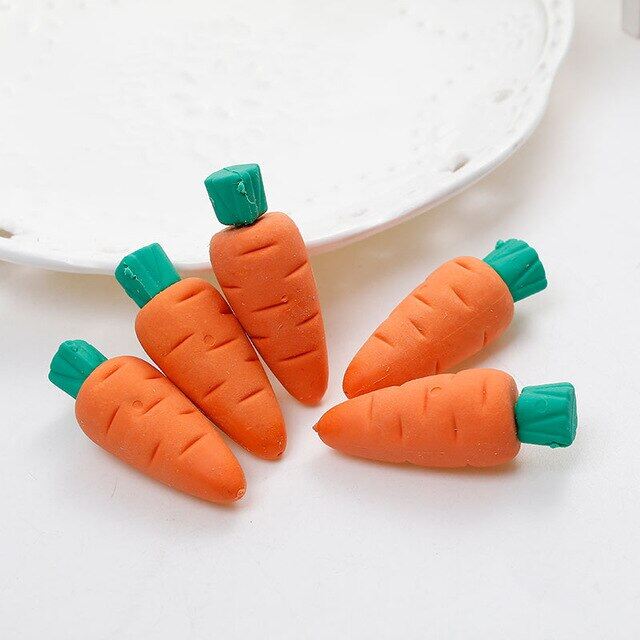 Creative Kawaii Creative Trp 3d Eraser For Students Cute Vegetable Patterns Office School Correction Supplies 4 Pieces