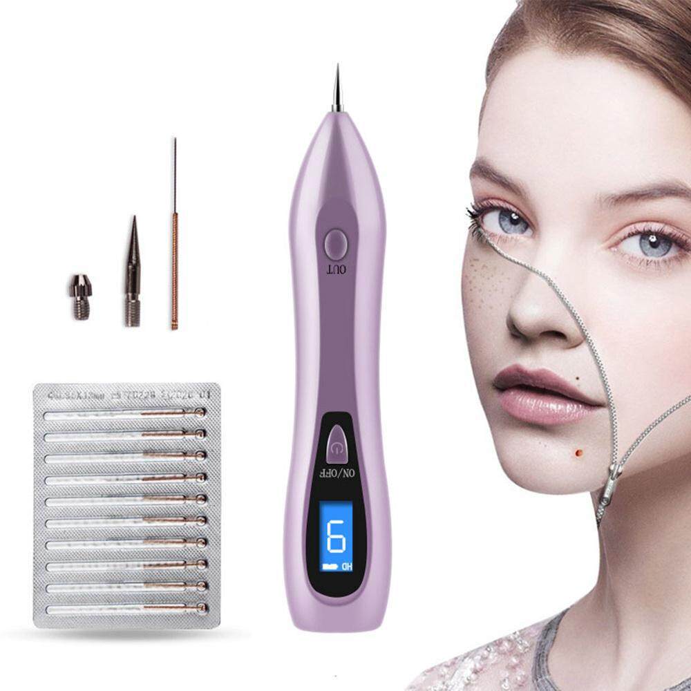 Niceeshop Tag Kulit Remover Pen Bolpoin Penghilang Lalat dengan 9 Fungsi Semprotan layar LCD Usb Isi Ulang Penghapus Noda Pro untuk Tato Bintik-bintik Nevus Kutil Bintik Usia Tanda Lahir