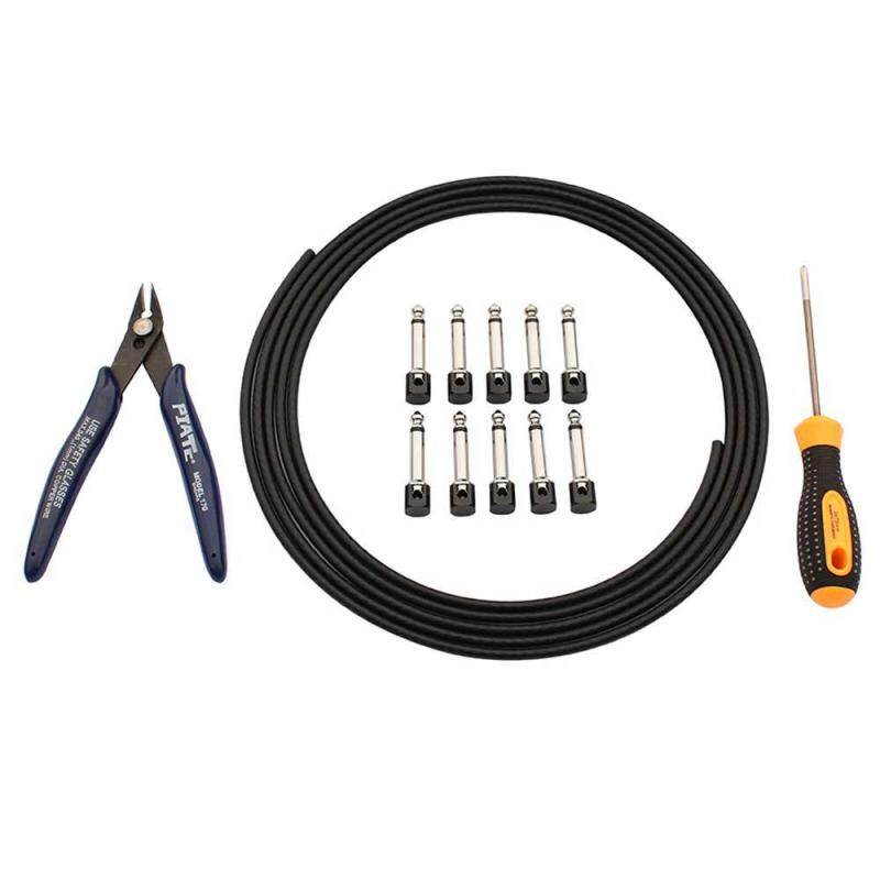BuyInBulk The Solderless Pedalboard Cable Kit - No Cable Stripping Required, 10ft Cable & 10 Connectors Make 5 Patch Cables for Guitar Effects Pedals & Pedal Board Malaysia
