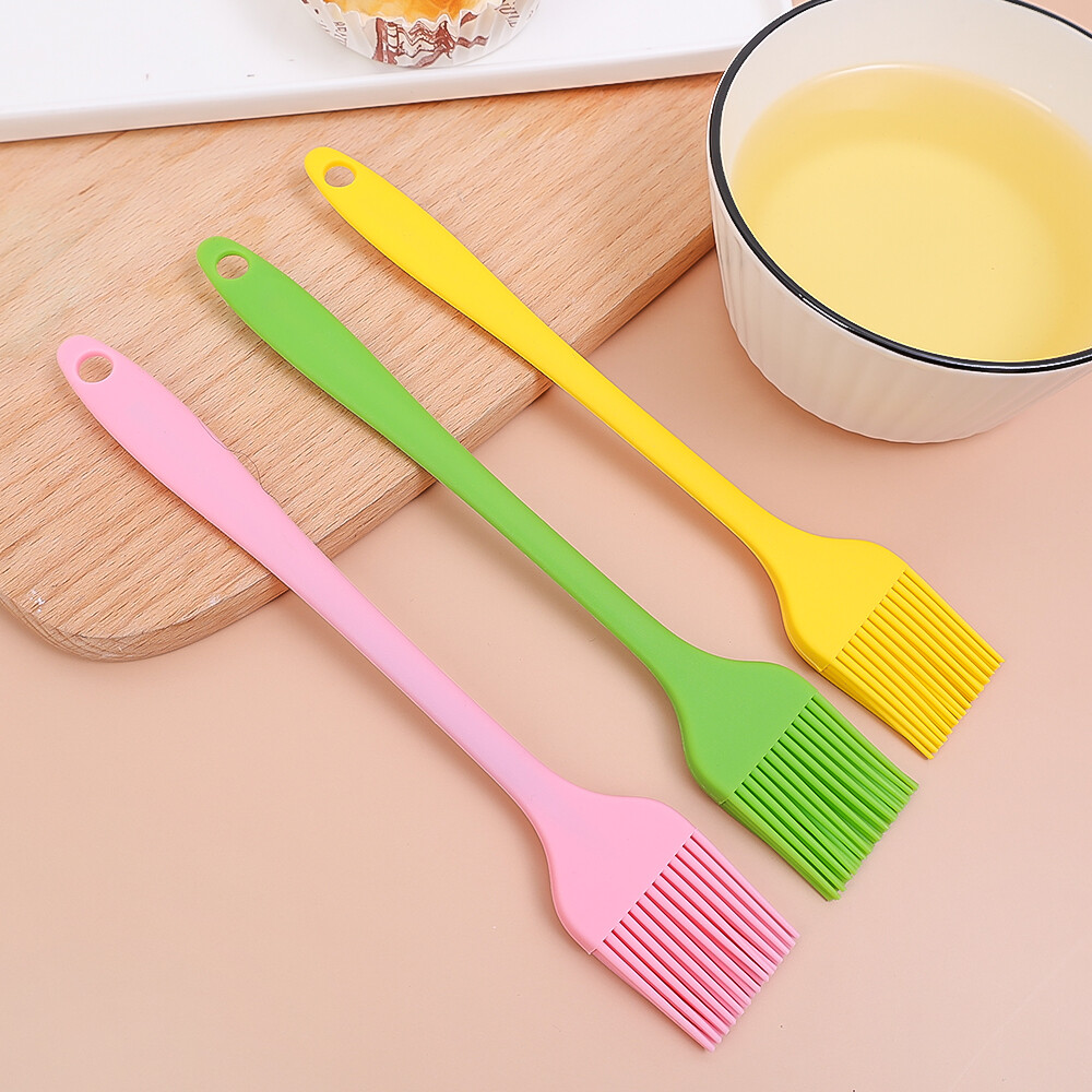 Silicone Baking Brush Resist High Temperature Pastry Brush Bakeware Cook BBQ Basting Brush Baking Oil Brush Berus Masak Random Color