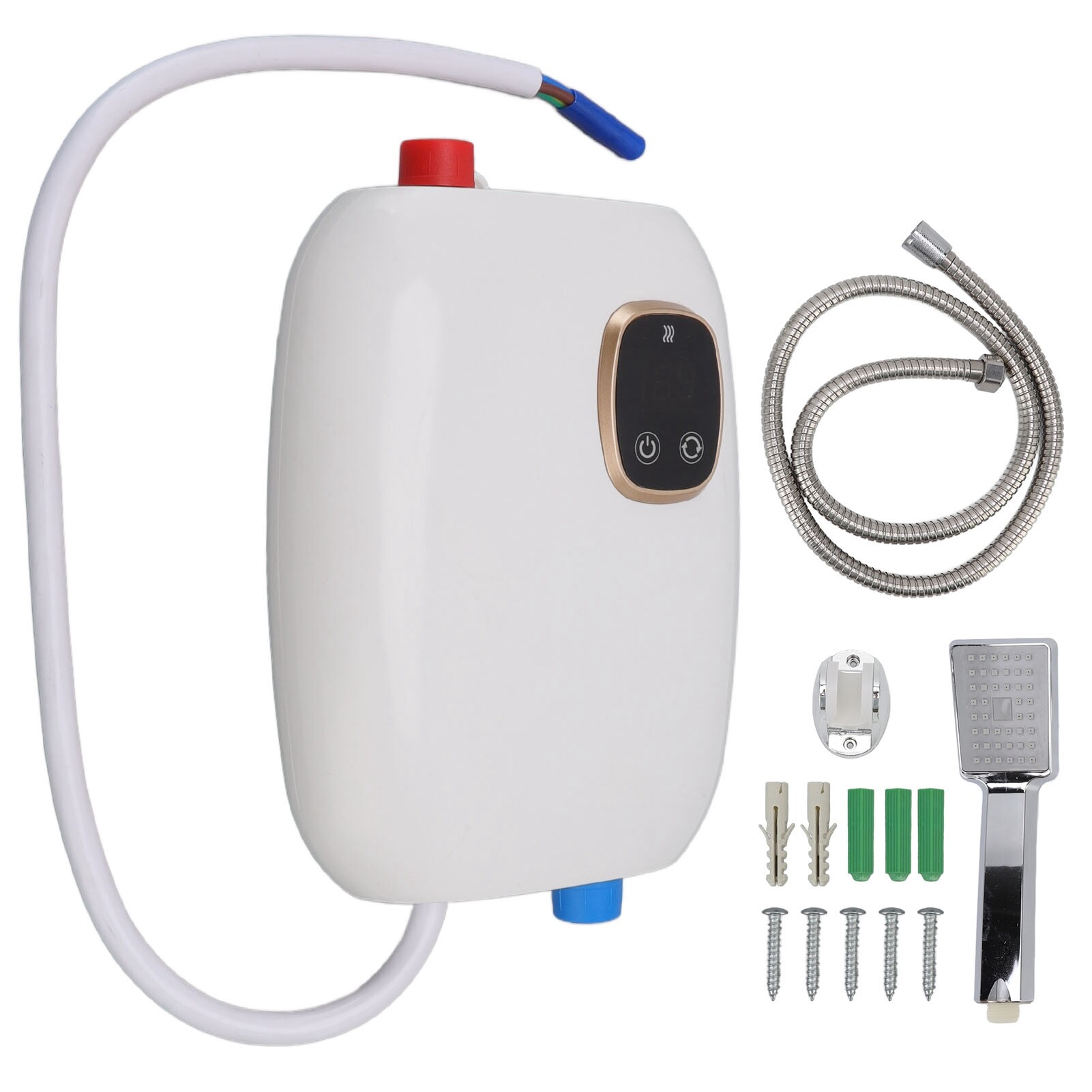 5500W 25A Electric Instant Hot Water Heater Touch Screen Over Temperature Protection Water