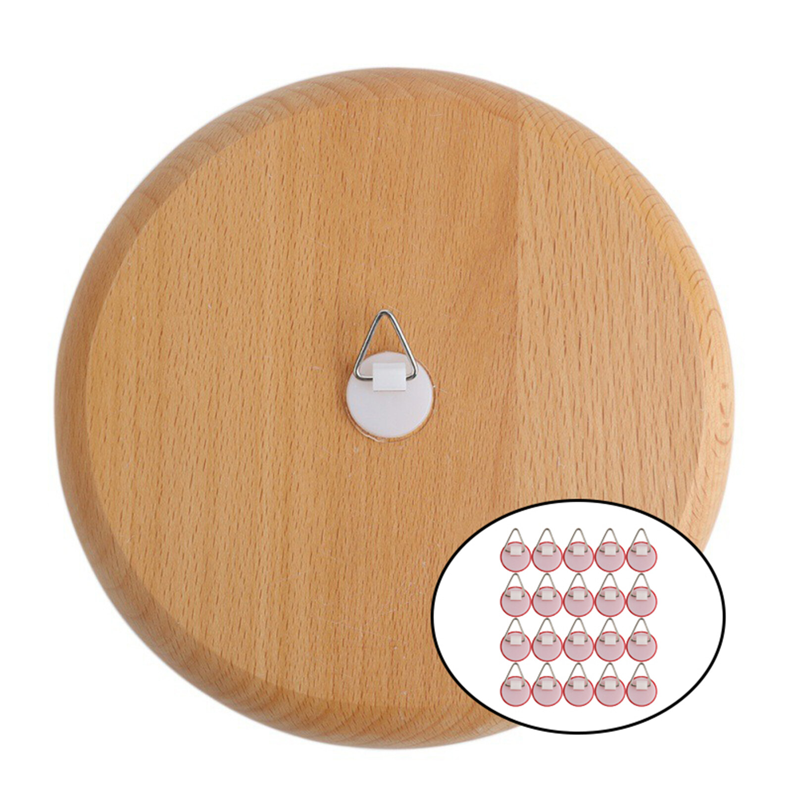 Baoblaze 20 Pc Portable Wall Plate Holder Invisible Adhesive Hanger Set Dish Hooks