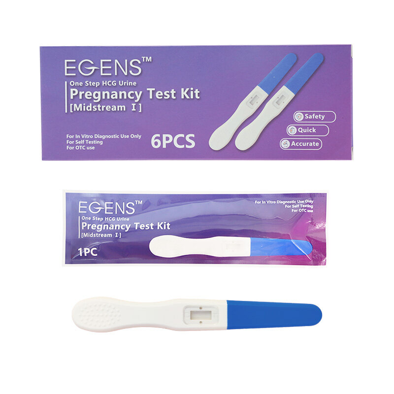 EGENS HCG 6PCS Early Pregnancy Test Kit Stick Pens Pregnant Rapid Test