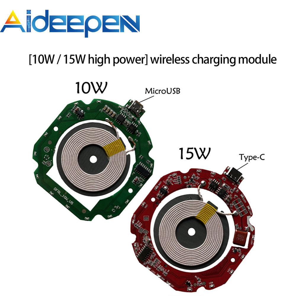 Aideepen type-c 5-12v 5-15w fast charge wireless charger module transmitter end pcba circuit board coil