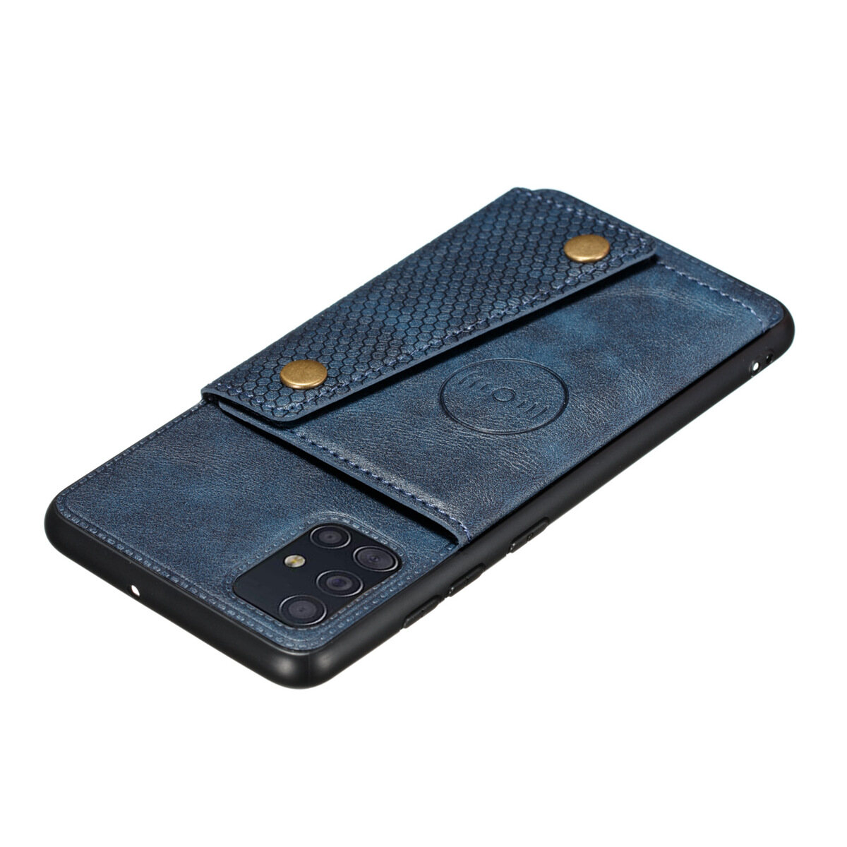 Cho Samsung A51 A71 da trường hợp nhiều Folio lật Bìa Wallet trở lại trường hợp vỏ, có thể làm việc với gắn trên xe hơi, ẩn thẻ tín dụng ID khe giữ, retro nút kim loại clasp, đứng hỗ trợ
