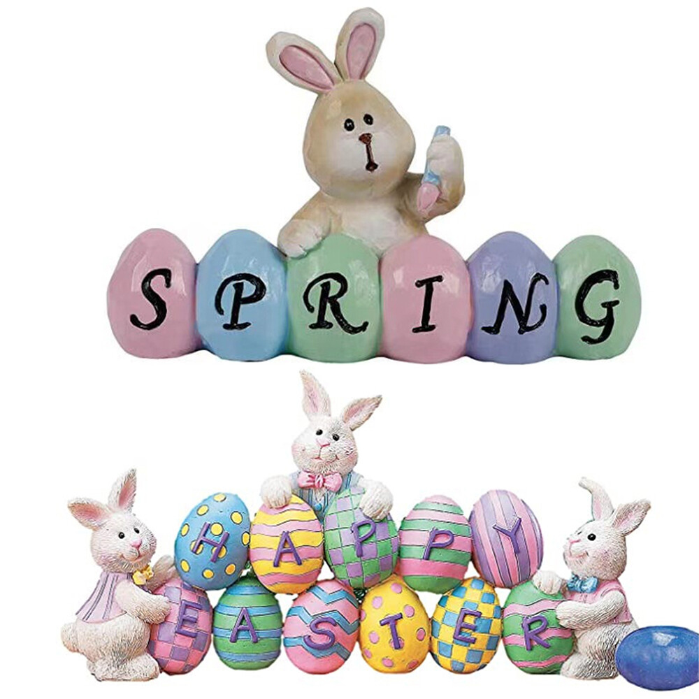Easter Bunny Decoration Easter Decorations Craft Easter Bunny Figures Farmhouse Home Decoration