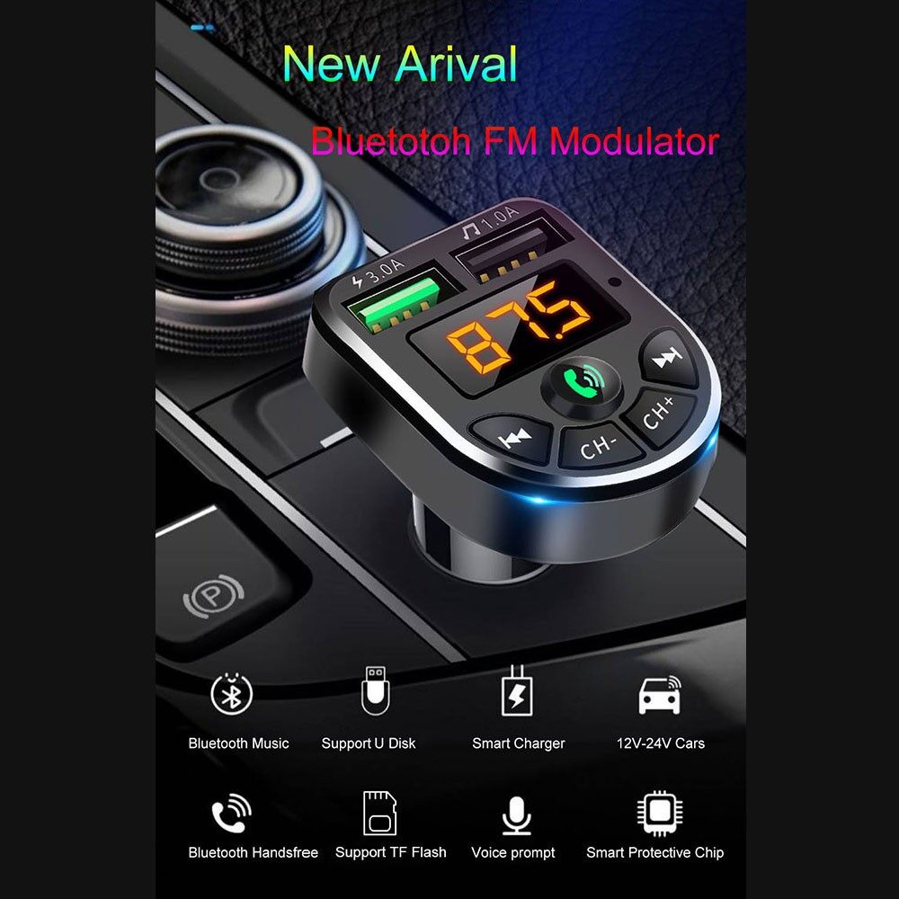 Bluetooth 5.0 Car Bluetooth MP3 player 3.1A Audio receiver Wireless Dual USB