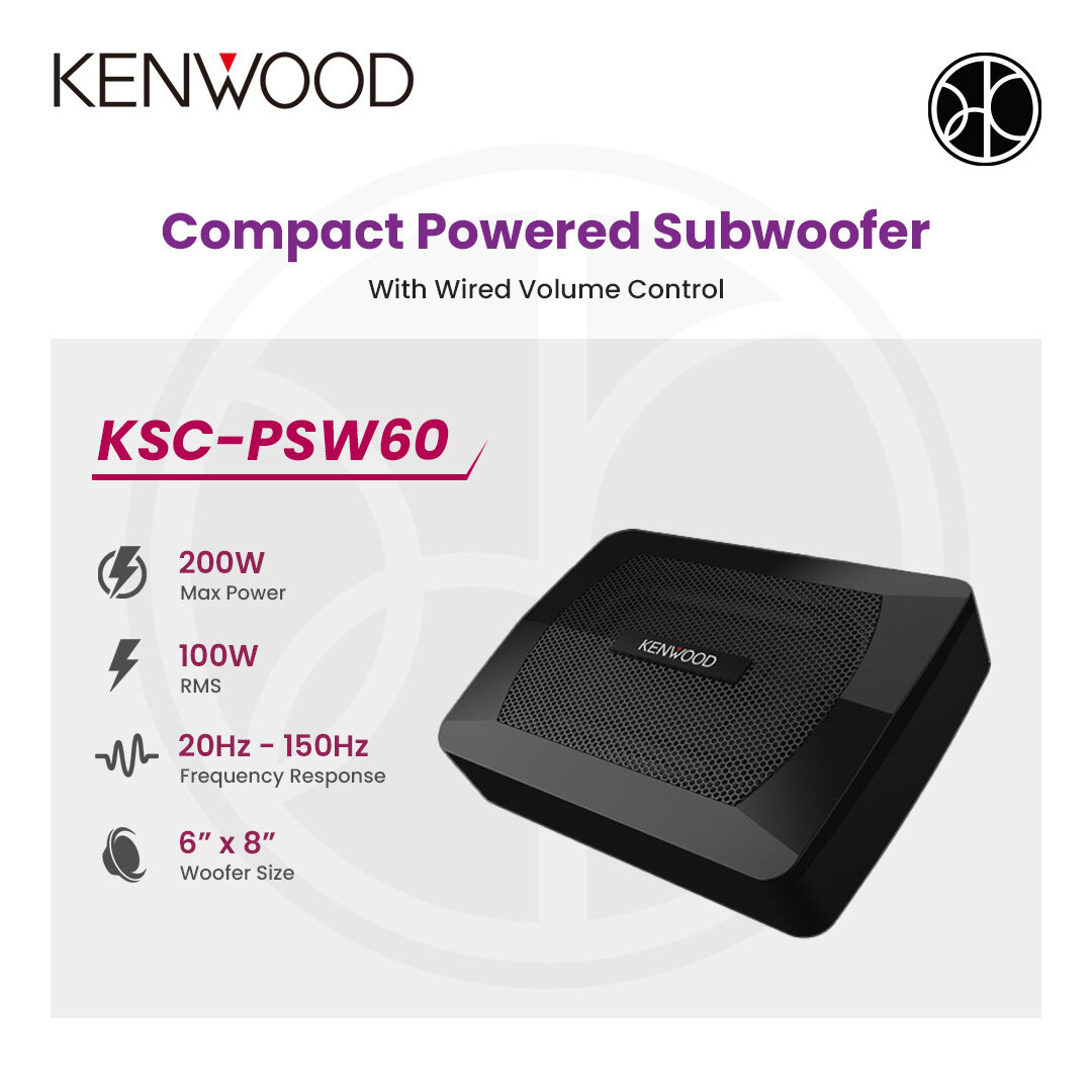 Kenwood 100w powered sales subwoofer