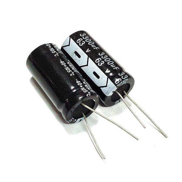 5pcs 3300uf 63v 3300mfd 63volt 105c aluminum electrolytic capacitor 18×35mm