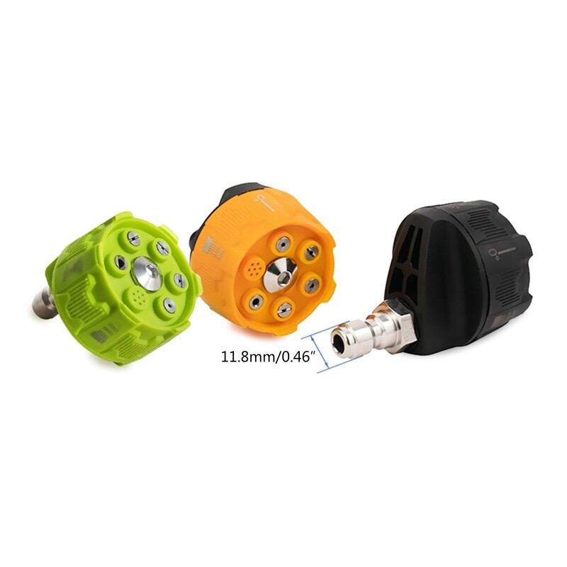 High Pressure Washer Nozzle Multi-function 6-in-1 Adjustable Nozzle 1/4" Quick Plug Male Adapter for Watering Planting