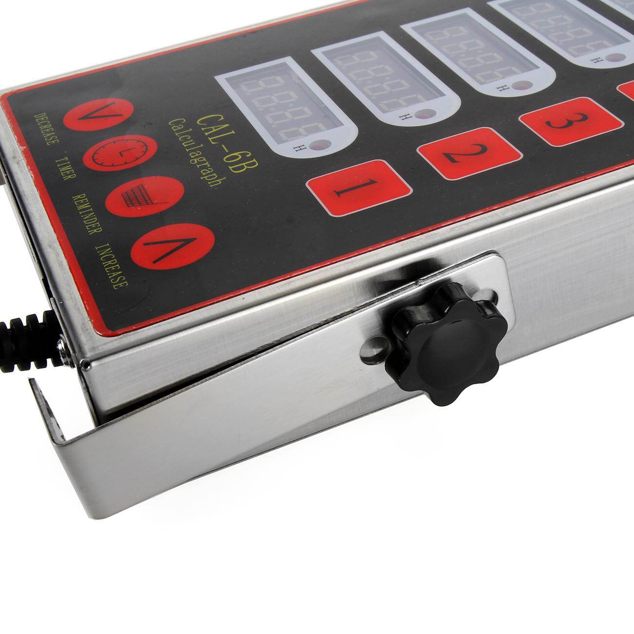 6 Channel Digital Timers Cooking Count Sleep Countdown Clock Digital Screen Kitchen Cooking Timer Square Lazy