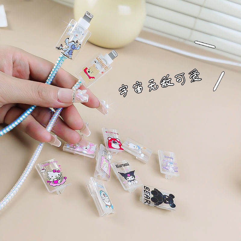 Cable protector Creative Transparent Charging Cable Cover Cable Protective Case Type C Port USB [cchoice]